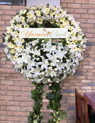 Cenaze Çelengi Beyaz Model